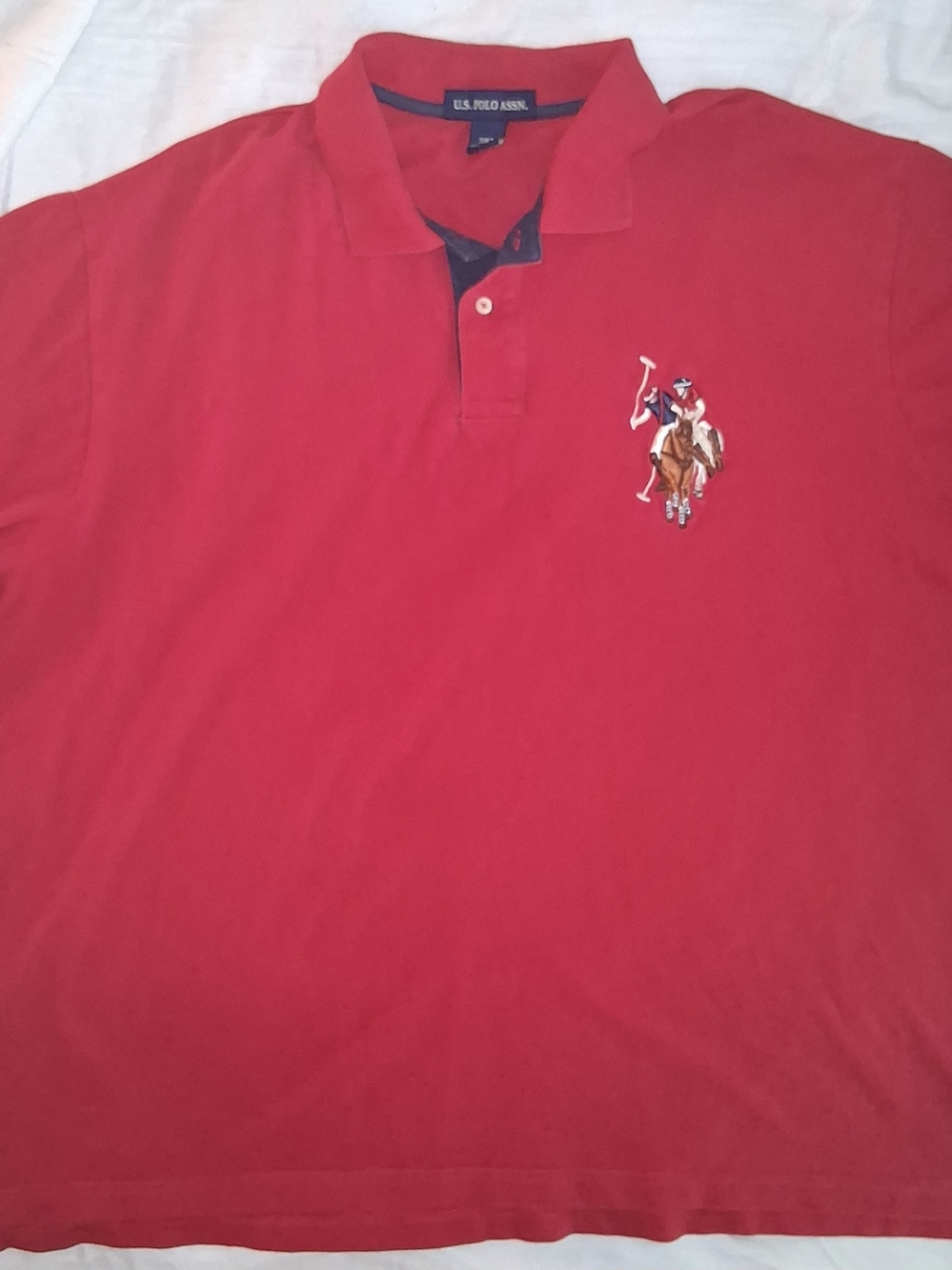 U.S. Polo Assn. Men’s Bright Red Polo with Embroidered Logo